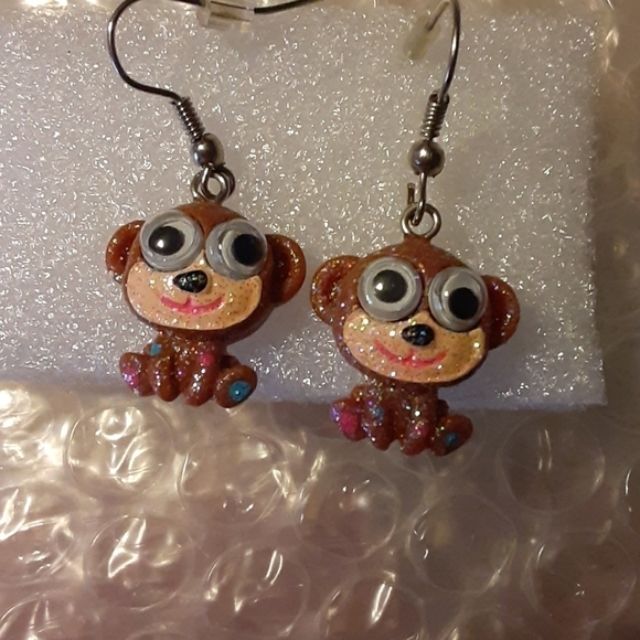 Monkey Pierced Earrings - Picture 3 of 5